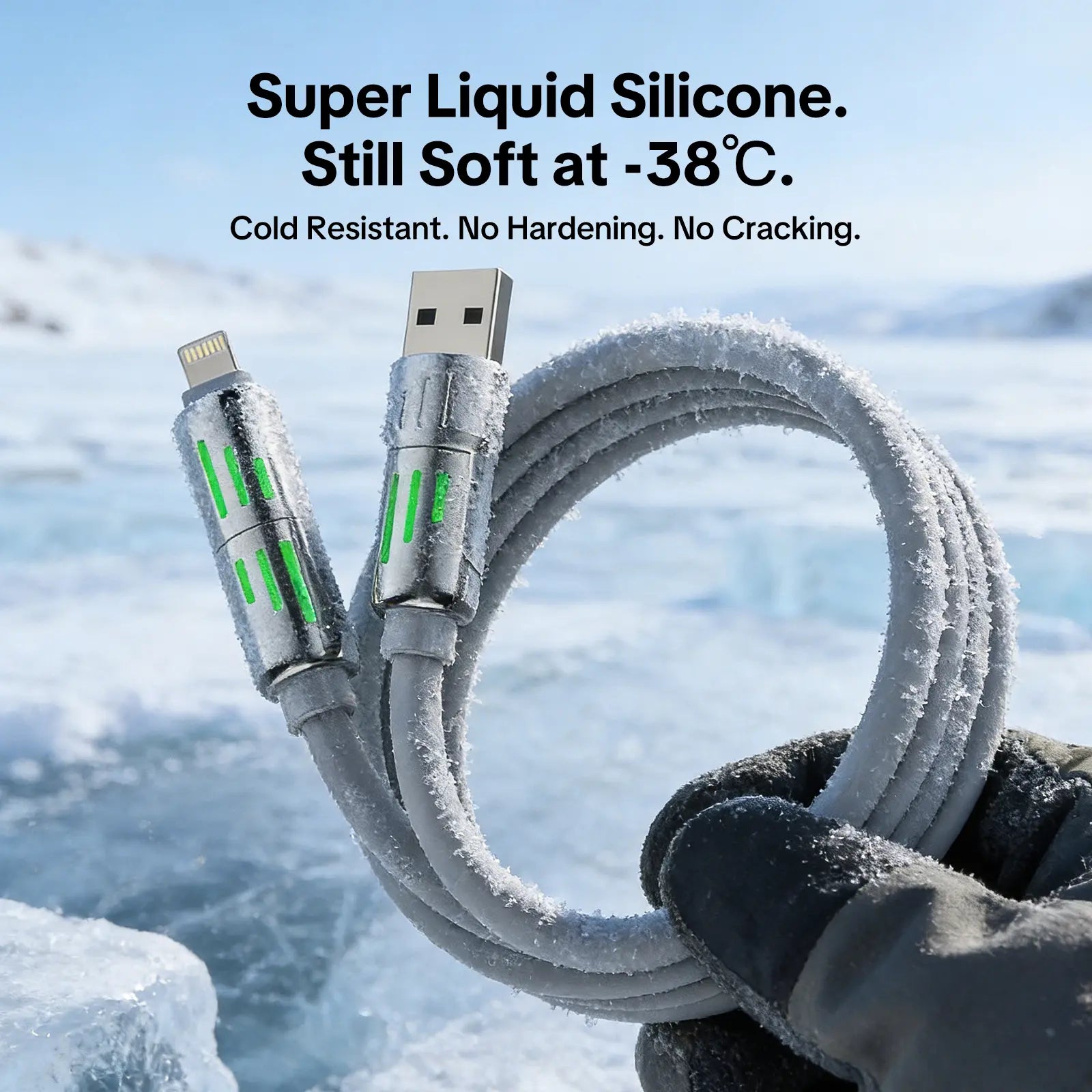 Mfish 4-In-1 Charger Multi 240W Fast Charging Super Liquid Silicone Cable with USB a Type C Lightning for Iphone17&Samsung Laptops Charger